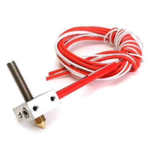 Geekcreit?&reg; Assembled Aluminum Heating Block Extruder Hot End For 3D Printer 1.75mm MK8 0.4mm Nozzle