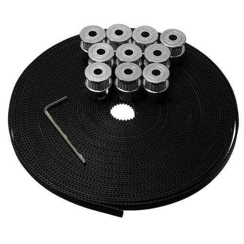 Geekcreit?&reg; 10Pcs GT2 Pulley 20 Teeth Bore 5mm 10M GT2 Belt For 3D Printer RepRap Prusa