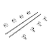 2Pcs 8mm 400mm Shaft Rod Rails + 4Pcs Bearing Blocks + 4Pcs Fixed Bearings For 3D Printer CNC