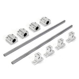 2Pcs 8mm 300 mm Hardened Shaft Rods +  4Pcs Bearing Blocks + 4Pcs Fixed Bearings For 3D Printer CNC