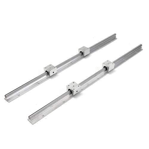 2Pcs SBR12-700mm Linear Bearing Slide Rails Linear Guide + 4Pcs SBR12UU Blocks For 3D Printer CNC