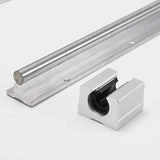 2Pcs SBR12-700mm Linear Bearing Slide Rails Linear Guide + 4Pcs SBR12UU Blocks For 3D Printer CNC