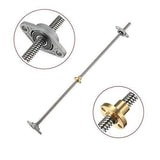 T8 400mm Lead Screw 8mm Thread Lead Screw with Brass Nut 2KFL08 Bearing Bracket