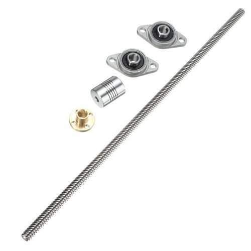 T8 300mm Stainless Steel Lead Screw Coupling Shaft Mounting Bracket For 3D Printer