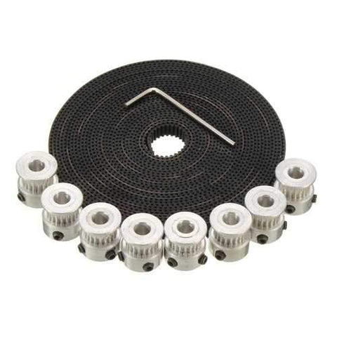 Aluminium 20 Teeth GT2 Pulley 5M 2GT Timing Belt For 3D Printer RepRap Prusa