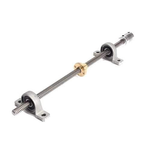 T8 250mm Stainless Steel Lead Screw KFL08 Bearing Bracket Coupling For 3D Printer