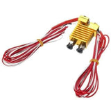 Dual Head Extruder V6 Hot End Extruder With Wire For 3D Printer