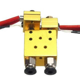 Dual Head Extruder V6 Hot End Extruder With Wire For 3D Printer