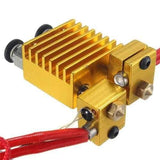 Dual Head Extruder V6 Hot End Extruder With Wire For 3D Printer