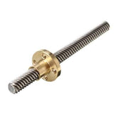 3D Printer T8 1/2/4/8/12/14mm 100mm Lead Screw 8mm Thread With Copper Nut For Stepper Motor