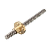 3D Printer T8 1/2/4/8/12/14mm 100mm Lead Screw 8mm Thread With Copper Nut For Stepper Motor