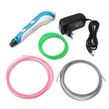 3D Printing Drawing Pen + 3x ABS Filament + EU Plug Power Adapter Kit