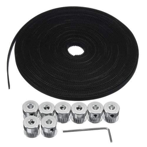 10M GT2 Timing Belt 6mm Wide + 10x Pulley + L Shape Wrench For 3D printer CNC RepRap