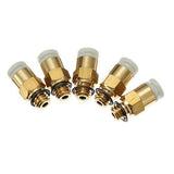 Creality 3D?&reg; 5PCS 3D Printer M6 Thread Nozzle Brass Pneumatic Connector Quick Joint For Remote Extruder