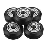 TEVO?&reg; 5Pcs One Pack 3D Printer Part POM Material Big Pulley Wheel with Bearings for V-slot