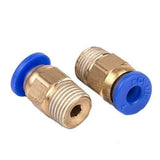 FLSUN?&reg; 10PCS PC4-01 Thread Nozzle Brass Pneumatic Connector Quick Joint For 3D Printer J-head Remote Extruder