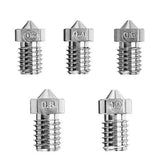 0.3mm/0.4mm/0.6mm/0.8mm/1.0mm Titanium Alloy M6 Thread Nozzle for 3D Printer