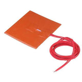 100*100mm 12V 50W Silicone Heated Bed Heating Pad w/ Thermistor For 3D Printer