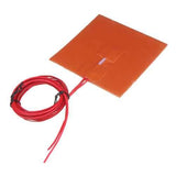 100*100mm 12V 50W Silicone Heated Bed Heating Pad w/ Thermistor For 3D Printer