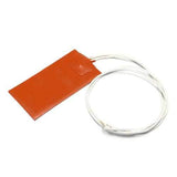 15W 12V DC 50*100mm Flexible Waterproof Silicon Heater Pad Wiht Wire For 3D Printer