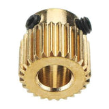 JGAURORA?&reg; 26 Teeth 5mm Brass Extrusion Wheel Gear For 3D Printer