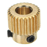 JGAURORA?&reg; 26 Teeth 5mm Brass Extrusion Wheel Gear For 3D Printer