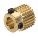 JGAURORA?&reg; 26 Teeth 5mm Brass Extrusion Wheel Gear For 3D Printer