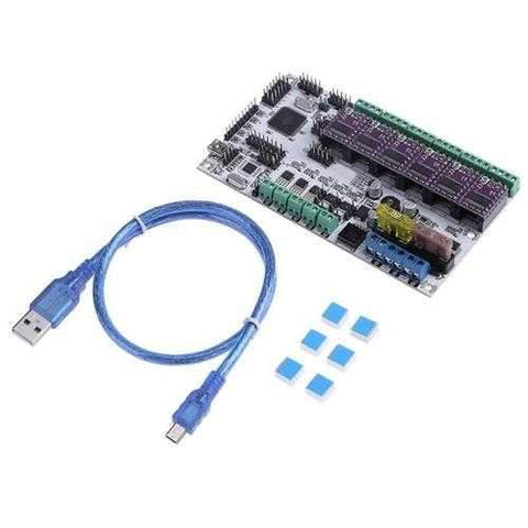 Rumba Plus 12V Upgraded Integrated Mainboard Control Board Support 3 Print Heads With 6pcs DRV8825 Stepper Driver For 3D Printer