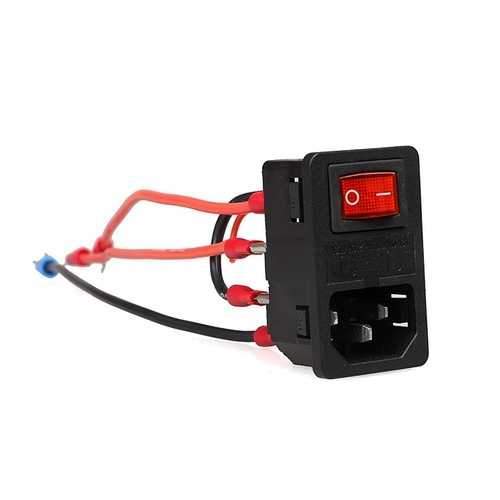 220V/110V 15A Short Circuit Protection Safety Power Switch Socket Module With Fuse Switch For 3D Printer