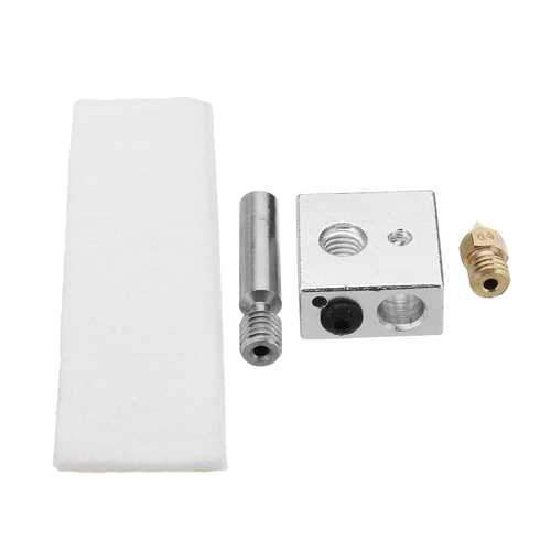 CTC MK8 0.4 mm Extruder Nozzle + PTFE Throat + Heating Block + Insulation Tape Hotend Kit For 3D Printer