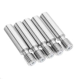 5PCS 1.75mm MK8 M6x30mm Stainless Steel Nozzle Throat With Teflon For 3D Printer Extruder