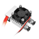 2 In 1 Out Single Head Double Color Extruder with Cooling Fan for 3D Printer 0.4mm 1.75mm Nozzle