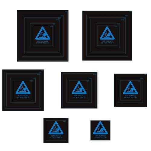 310x310x0.5mm Blue Frosted Heated Bed Sticker Build Plate Tape 1:1 With Wire Frame For 3D Printer