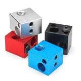 16*16*12mm Aluminium Hot End Heating Block Support Various Thermistors For 3D Printer J-head Extruder