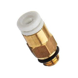 Creality 3D?&reg; M6 Thread Nozzle Brass Pneumatic Connector Quick Joint For 3D Printer Remote Extruder