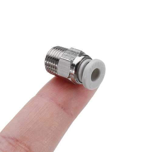 Creality 3D?&reg; Silver 1/8 Teeth Thread Nozzle Quick Direct Pneumatic Connector For 3D Printer