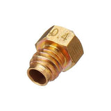 M5 Screw Thread 0.4mm V6 Brass Nozzle for 3D Printer 1.75mm Filament