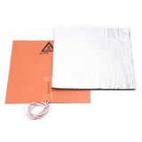 220V 750W 300*300mm Silicone Heated Bed Heating Pad + Foil Self-adhesive Heat Insulation Cotton DIY Part for 3D Printer Hot Bed