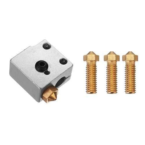 3D Printer 0.6/0.8/1.0/1.2mm Volcano Nozzle + Heating Block Part Kit for 1.75mm Filament