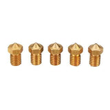 V6 PT100 Heating Block+0.2/0.3/0.4/0.5.0.8mm Brass Nozzle+Nozzle Throat DIY Kit for 1.75mm Filament